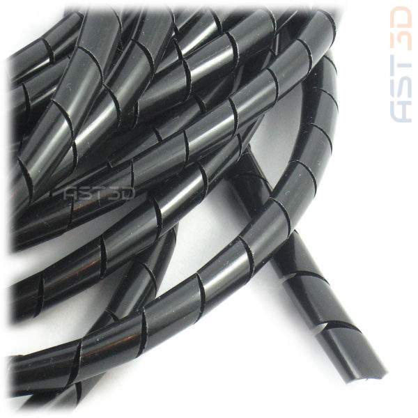 Спиральная обвязка проводов, обмотка кабеля – Черная