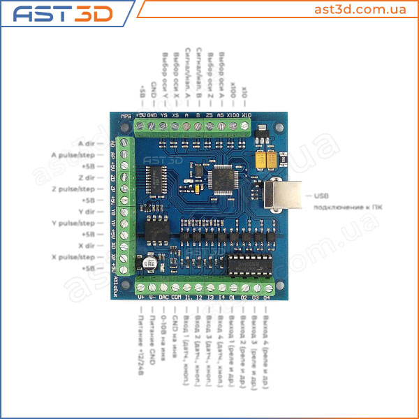 Контроллер ЧПУ с USB – Подключение и распиновка платы ЧПУ на 4 оси